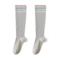 thumbnail image 2 of Neinkie 1 Pair Compression Stockings Striped Stretchy Long Tube Anti-Fatigue Sporty Socks for Running Climbing Riding, 2 of 7
