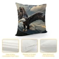 thumbnail image 4 of Orinice Bald Eagle Mountain Range Symbolism Graphic Decorative Pillow Cover for Home Couch Living Room Bed Sofa 22x22in, 4 of 5