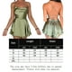thumbnail image 2 of Vestido Drapeado De Raso Vestido drapeado de satén para mujer Vestido tuinic sin mangas Traje de vacaciones (Verde L) Ygjytge para Mujer Verde T M, 2 of 7