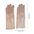 thumbnail image 3 of Unique Bargains 1 Pair Sunblock Mittens Floral Sun Block Driving Gloves for Women Light Pink, 3 of 5