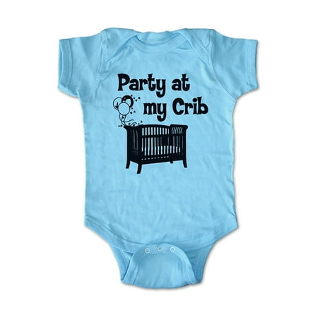 

Party at my Crib - wallsparks cute & funny Brand - baby one piece bodysuit - Great baby shower gift!