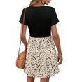thumbnail image 6 of Spring Summer Casual Square Neck Retro Print Sun Dresses Women Women's Mini Dress,Short Sleeves Vacation Dress Beach Dress, 6 of 6