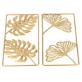thumbnail image 3 of BIMZUC 2Pcs Ginkgo Leaf Wall Decor Strong Metal Exquisite Color Gold Wall Sculptures for Bedroom Office Living Room Decoration, Elegant Nature Inspired Hanging Art Accent (9.4 in / 23.8 cm), 3 of 5