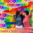 thumbnail image 4 of 40 FT Colorful Rainbow Heart Banner Pride Month Garland Rainbow Parade Decorations for LGBT Women Men Party Parades Celebration, 4 of 5