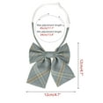 thumbnail image 2 of INSPIRE CHIC Women's Pre-tied Bowties Adjustable Colorful Plaid Tartan Checked Bow Ties for Costume Slate Blue, 2 of 6