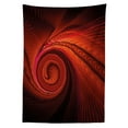 thumbnail image 3 of Ambesonne Spires Tablecloth Rectangular Table Cover, Surreal Waves Spiral Art, 60"x84", Red, 3 of 4