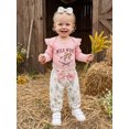 thumbnail image 5 of Cjfdfy Newborn Baby Girl Western Outfits Horse Cowgirl Graphic Long Sleeve Ruffle Romper Country Bow Pants Headband Cute Country Cowgirl Halloween Fall Winter Clothes 0-18M, 5 of 9