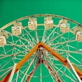 thumbnail image 3 of Peck, Gail 15x15 Black Modern Framed Museum Art Print Titled - Green Ferris Wheel, 3 of 5