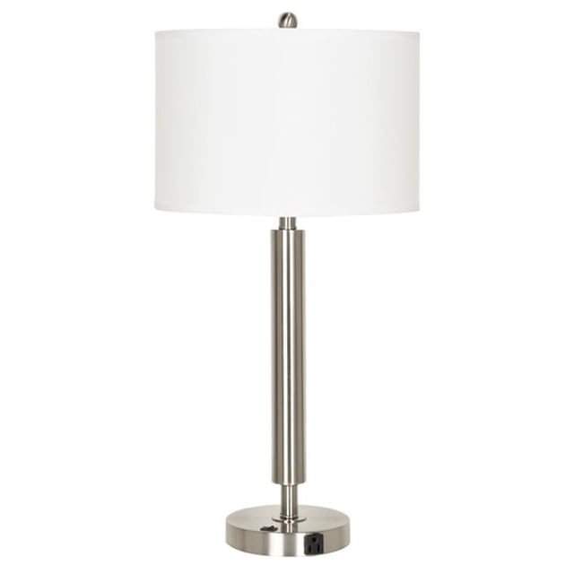 100W Metal Night Stand Lamp With Rocker Switch And One Outlets