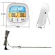 thumbnail image 1 of White, electronic barbecue thermometer timer touch barbecue thermometer kitchen color screen food thermometer meat alarm, 1 of 5