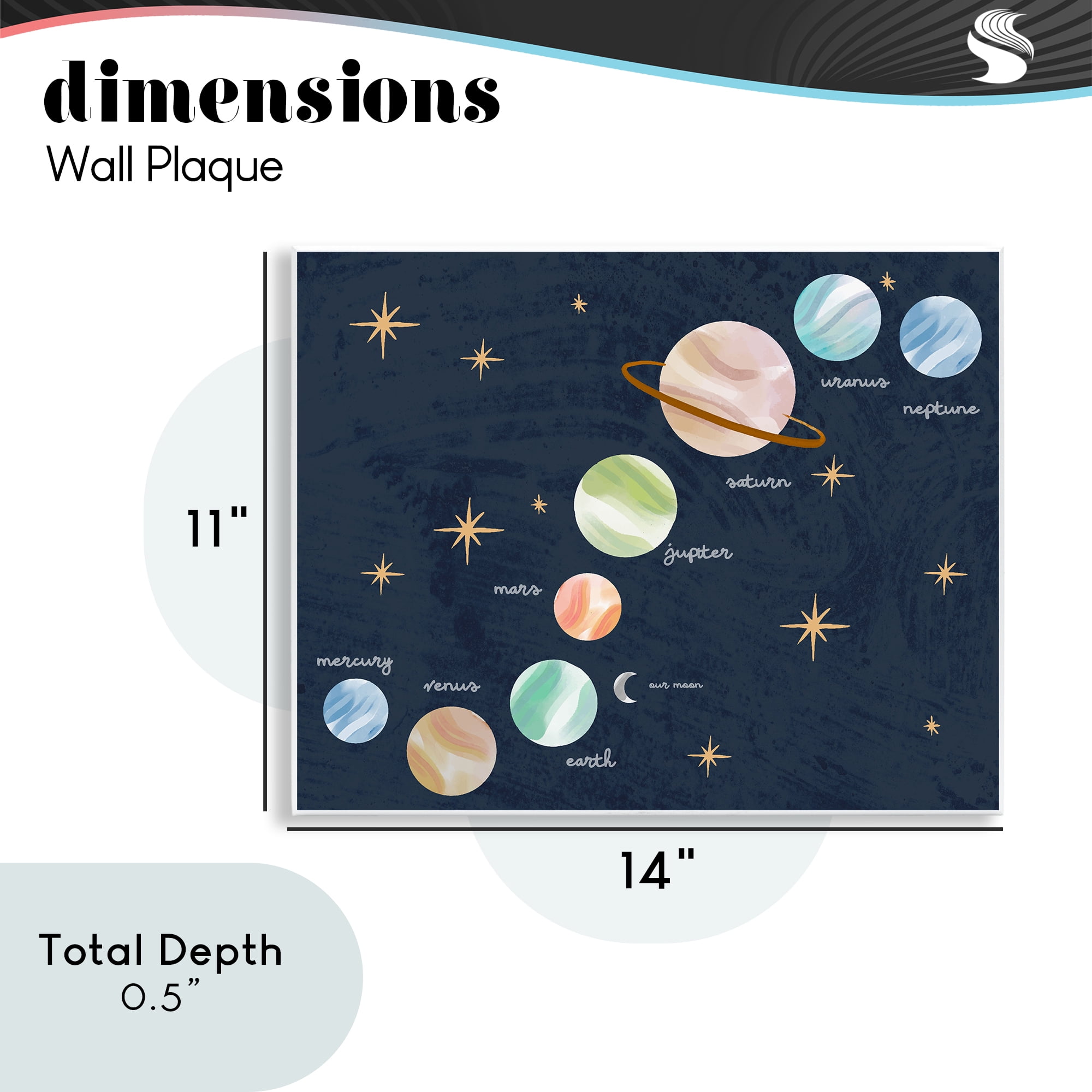 Stupell Industries Educational Space System Wall Plaque Art, design by Lil' Rue