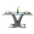 thumbnail image 2 of K-Living Lorie Glass Top Dining Table, 2 of 4