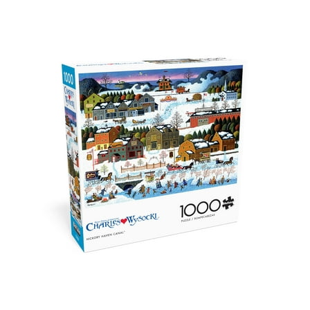 Buffalo Games Charles Wysocki Hickory Haven Canal 1000-Piece Interlocking Jigsaw Puzzle for Adults Ages 14 