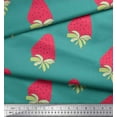 thumbnail image 2 of Soimoi Green Heavy Canvas Fabric Strawberry Fruits Decor Fabric Printed Yard 58 Inch Wide, 2 of 3