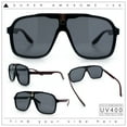 thumbnail image 2 of Mens Racer Mobster Fashion Oversize Sunglasses Black Burgundy - Black, 2 of 8