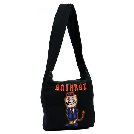 Black Logo Tote - Anthrax Devil Man Logo Cotton Tote Bag Black