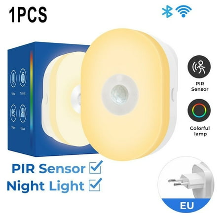 

GLFILL Wifi Smart Led Night Light Pir Motion Sensor Plug-In Wall Light Voice Control