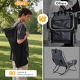 thumbnail image 6 of MOONORAH Camping Chair, Folding Portable Camping Chairs, Lightweight Compact Folding Chair Mesh for Outdoor Camp Travel Beach Picnic Festival Hikin with Side Pocket, Storage Bag, Brown, 6 of 8