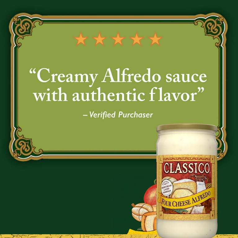 Classico Four Cheese Alfredo Pasta Sauce, 22 oz Jar - Walmart.com