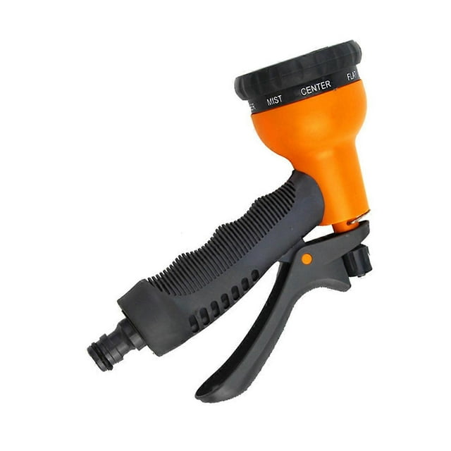 High Pressure Garden Hose Nozzle with 8 Spray Patterns and Comfortable Rubber Grip for Watering Lawn and Garden