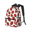 thumbnail image 2 of Vsdgher Hand Drawn Strawberry Print Unisex Large Capacity Bookbag Schoolbag Casual Daypack for High School/College/Teens/Travel/Work, 2 of 8