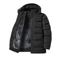 thumbnail image 2 of Miluxas Men's Thicken Puffer Jacket Padded Waterproof Warm Winter Coat with Hood Black, 2 of 4