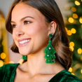 thumbnail image 2 of Pendientes Colgantes Navideños Me&Hz con Cascabel y Borla Verde, 2 of 7
