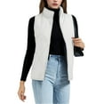 thumbnail image 3 of Diufon Womens Vests Padded Lightweight Sleeveless Vest Fall Winter Full Zip Outerwear Vests with Pockets, 3 of 9