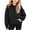 Black, variant on Girls Solid Color Hoodie, Drawstring Pocket Soft Loose Pullover, Long Sleeve Casual Top For Kids Yellow 12-13Years
