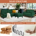 thumbnail image 4 of Pingliang Home Living Room Furniture Set Sectional Sofa with Storage Ottoman and Loveseat, 3 Seat L Shaped Couch with Side Pockets and 2 Seat Small Sofa, for Home Apartment Office Studio, 4 of 7