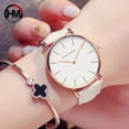 thumbnail image 5 of Hannah Martin Brand Simple Leather Women Watch Japanese Movement Quartz Wristwatch Fashion Clock Black Gift Box Women's Watch, 5 of 10