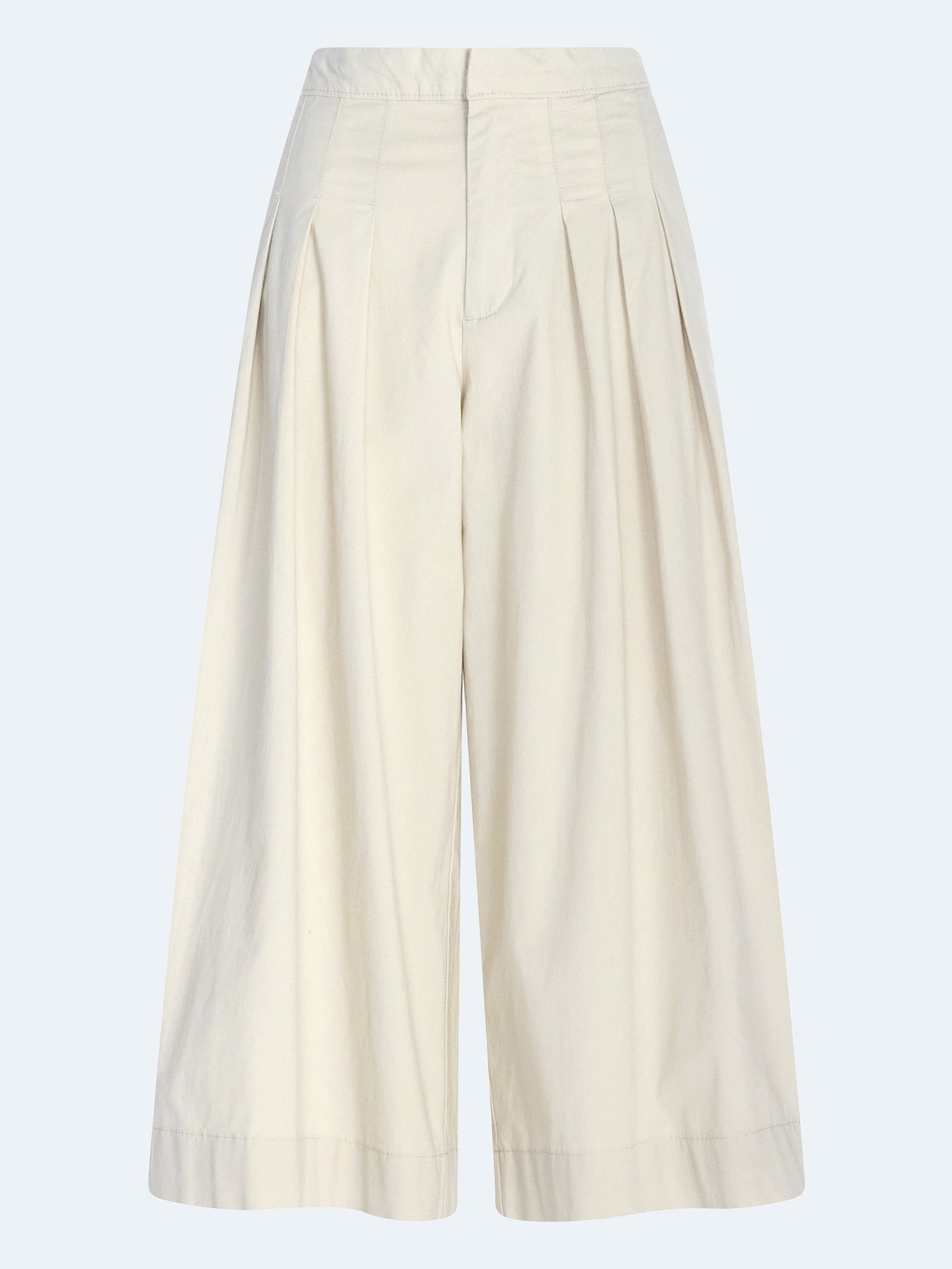 Free Assembly Women's and Women's Plus High Rise Wide Leg Pleated Culotte Pants, Sizes XS-XXL