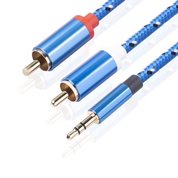 Cable RCA HiFi de 35 mm a 2RCA Cable de audio AUX Jack 3.5 Y Divisor para amplificadores