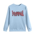 thumbnail image 4 of Sexlip Womens Long Sleeve Sweatshirt Rihanna Letter Print Design Soft Fabric Comfortable Silhouette for Casual Wear Blue M, 4 of 5
