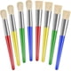 thumbnail image 2 of Pinceles para pintar para niños, 16 pinceles para niños con cerdas duraderas, pinceles redondos y planos fáciles de limpiar para acuarela con aceite acrílico, 2 of 5