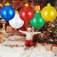 thumbnail image 4 of Bola inflable navideña de 60 cm, bolas decorativas de PVC para árbol de Navidad, bola colgante grande, adornos para patio y fiesta de Año Nuevo, 4 of 5