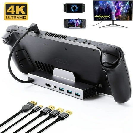 Cenxaki HDMI/USB 3.0 3-Port TV Docking Station, Silver