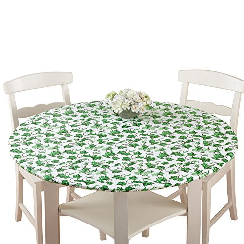 Collections Etc Fitted Elastic Table Cover Round Ivy Com Etc Fitted Elastic Table Cover, Round Table Cover With Elastic