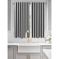 thumbnail image 3 of Living Room Curtains 72 Inches length, Black Striped Window Treatment Curtain Drapes, Modern Farmhouse Black and White Stripes Light Filtering Drapes for Bedroom Laundry Room, 52"x72", 2 Panels, 3 of 7