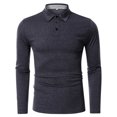 thumbnail image 1 of Leutsin Chemise Décontractée à Manches Longues pour Hommes, Col Rabattu, Boutons, Automne, 1 of 7