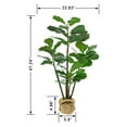 thumbnail image 2 of Artificial Fiddle Leaf Fig Plant in Planter (Set of 2), 2 of 8