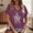 Purple, variant on Women's T-Shirts V-Neck Tee Cute Summer Turtle Graphic Shirt Vintage Boho Flowers Short Sleeve T-Shirt Soft Breathable Lightweight Blouse