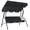 Anthracite, variant on vidaXL Patio Swing Chair Outdoor Bench with Canopy and Cushion Swing Seat