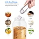 thumbnail image 3 of Botella de agua de vidrio Nefeeko de 1 litro con pajita, marcador de tiempo y funda, 3 of 6