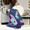 thumbnail image 6 of 1 Pack Two Colorful Fish Kitchen Towels Highly Absorbent, Super Soft Dishcloths 18 x 28 Inches Reusable Quick Drying Tea Towels Set for Home,Kitchen Decor Wash cloth, 6 of 7