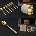 thumbnail image 4 of Kilisky 6Pcs Coffee Spoons Set with Holder Zinc Alloy Gold Dessert Spoons Mini Tea Spoons Set for Fruit Stirring Mixing Sugar Ice Cream Cake, 4 of 21