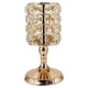 thumbnail image 1 of Candelabro de cristal, elegante pieza central de mesa dorado, 1 of 9