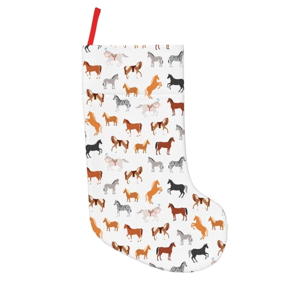 Defioc Horses for Christmas Stockings 18" Personalized Holiday Stocking for Family, Farmhouse Decor, Xmas Tree Decoration, 1 Pack