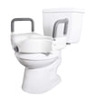 thumbnail image 1 of Aumento para WC con descansabrazos acolchados, ergonómico y seguro. Ideal para adultos mayores o con movilidad limitada. Soporta hasta 100 kg., 1 of 6