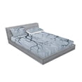thumbnail image 2 of Ambesonne Tree Fitted Sheet & Pillow Sham Set, Rainy Day Winter Branches, Queen, Grey, 2 of 2